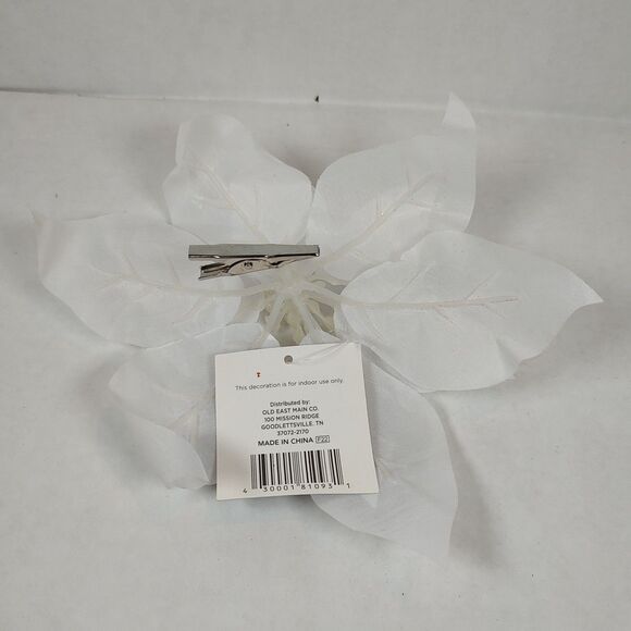 Large Christmas Xmas Poinsettia Flower Home Decor Clip Red White Multipurpose - Picture 8 of 10